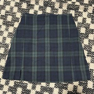 Blue & green plaid John Galt Brandy Melville skirt